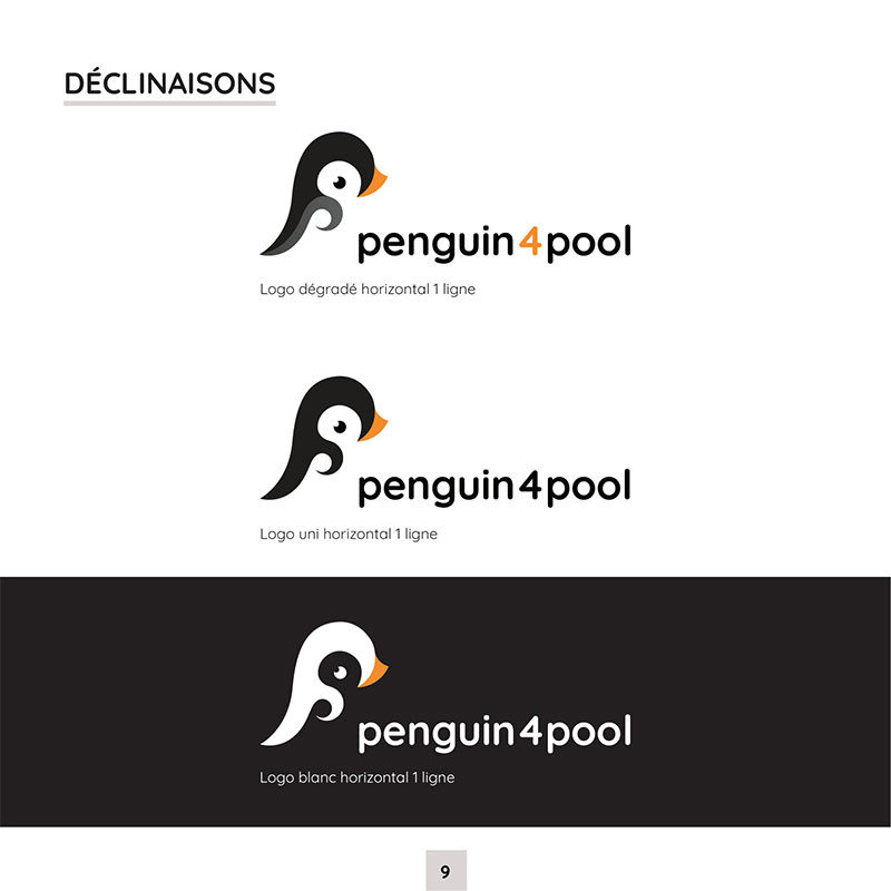 WPASIA CO. LTD. Portfolio Penguin4Pool Logo Variations