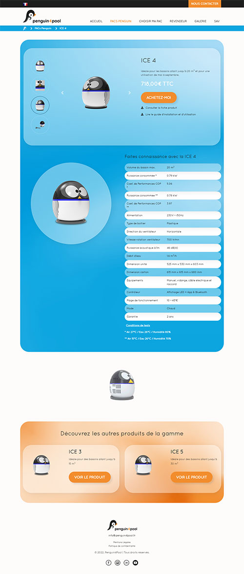 WPASIA CO. LTD. Portfolio Penguin4Pool Technical Sheet Product page