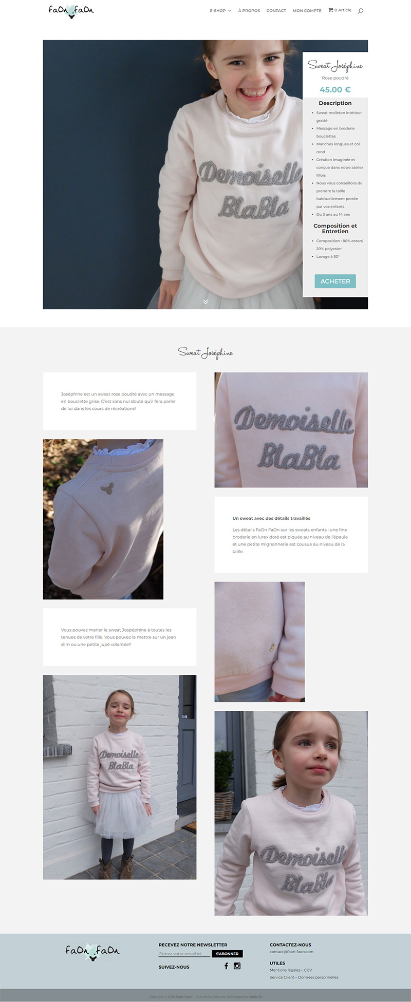 WPASIA CO. LTD. Portfolio Faon Faon Product Dress page